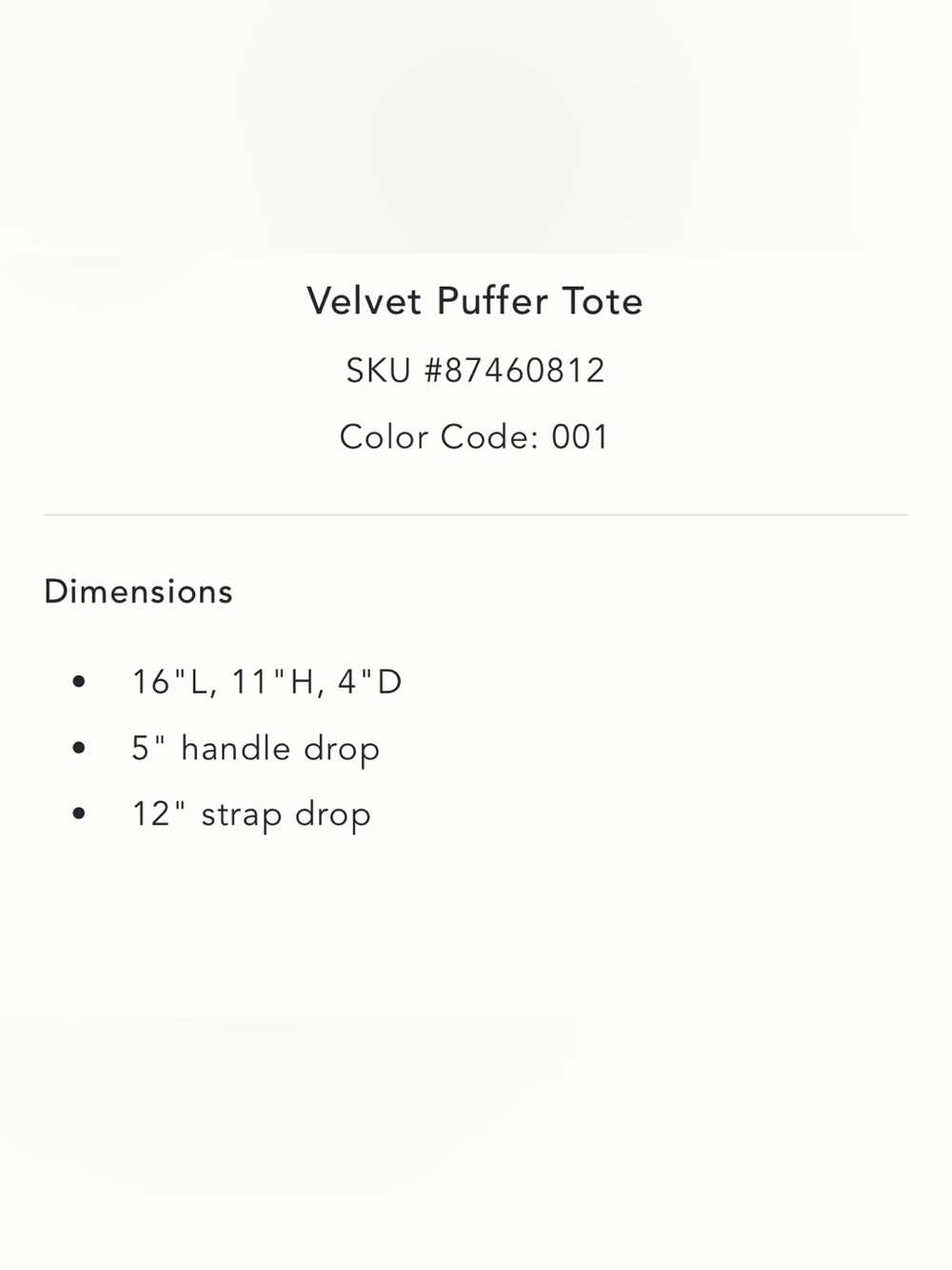 NWOT Anthropologie Velvet Puffer Tote - Picture 5 of 5